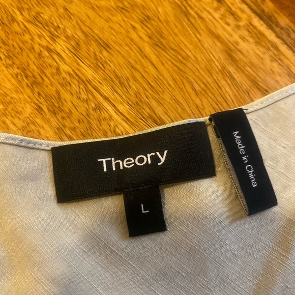 Theory Teah Camisole Linen Sheen Silver Fog - Picture 5 of 5